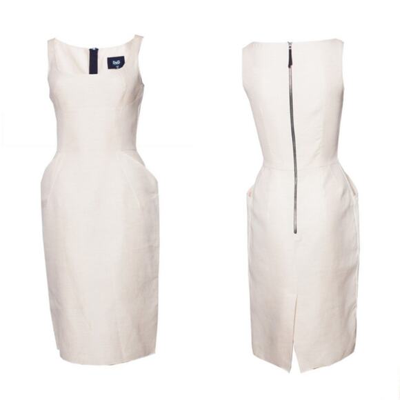 Dolce & Gabbana The Ugly Truth Ecru Summer Dress Side Pockets IT40‎ / XS - Picture 1 of 10